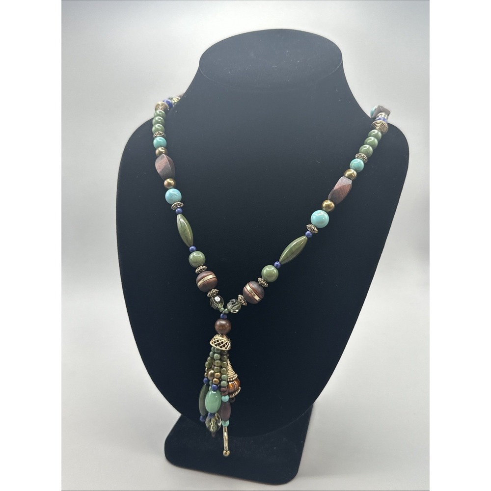 vintage ralph lauren multi stone necklace #822
